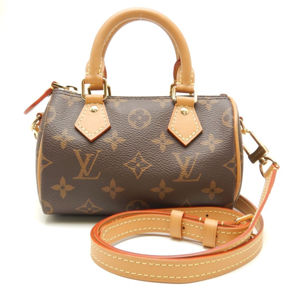 Louis Vuitton Monogram Speedy Shoulder Bag Brown